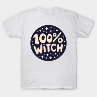 100% Witch Halloween Design T-Shirt